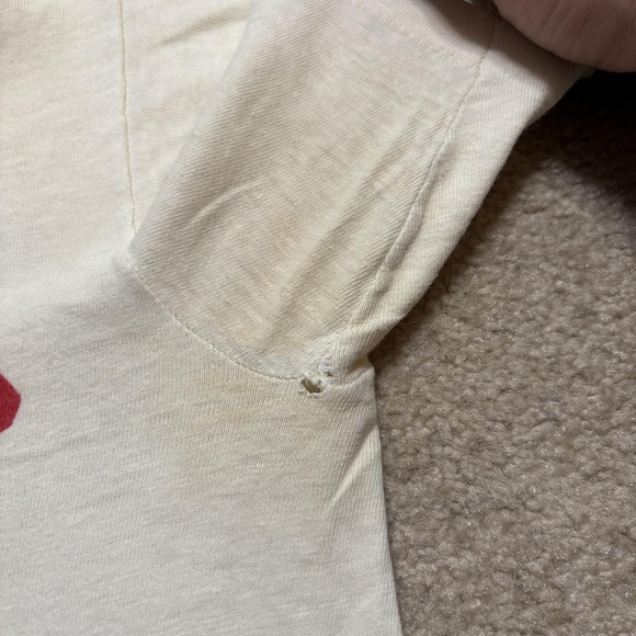 Vtg 70s Champion Shirt Valders Physical Education Small Blue Bar White USA Tee - Picture 8 of 11